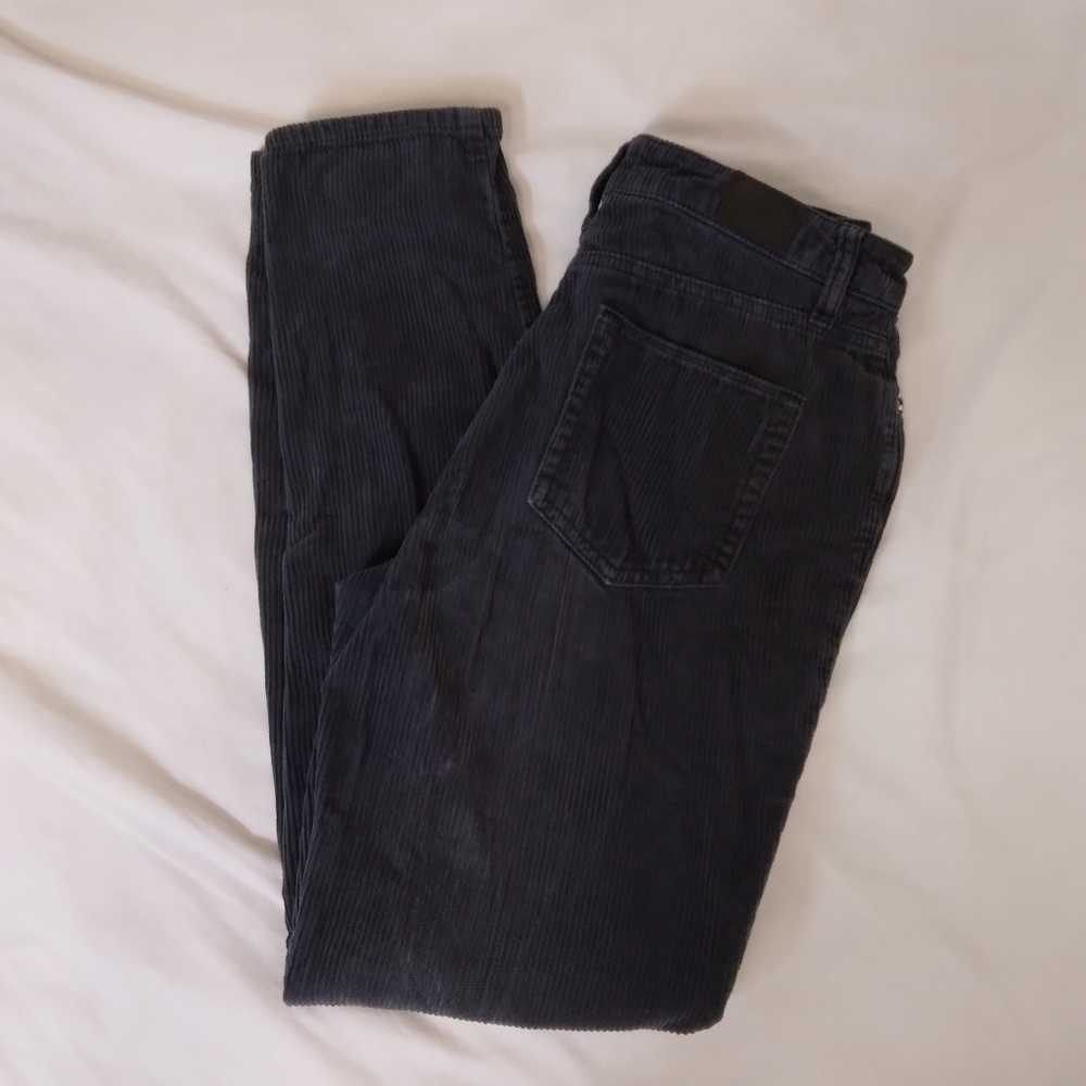 BDG Mom High Rise Corduroy Jeans Black Grey